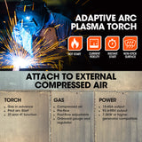 Welding Guns & Plasma Cutters: ROSSI 45A Plasma Cutter, Non-Touch Pilot ARC for Easy Cuts of Painted or Rusty Metals, DC Inverter Cutting Machine