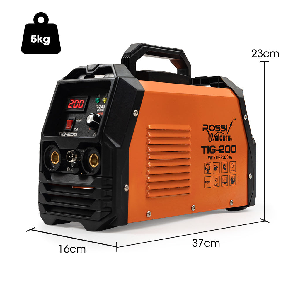 Welding Guns & Plasma Cutters: ROSSI NextGenTIG/MMA 200A Welder TIG-200, Ar Gas, HF Start, Regulator Included