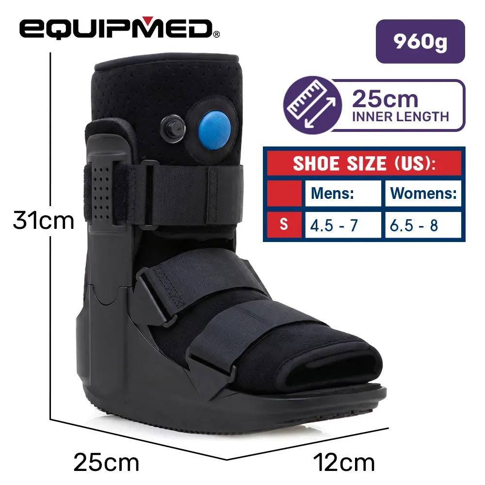 EQUIPMED CAM Walker Moon Boot â€“ Medium, Foot Injury Support, Ankle Recovery, Adjustable Fit, Lightweight Walking Boot