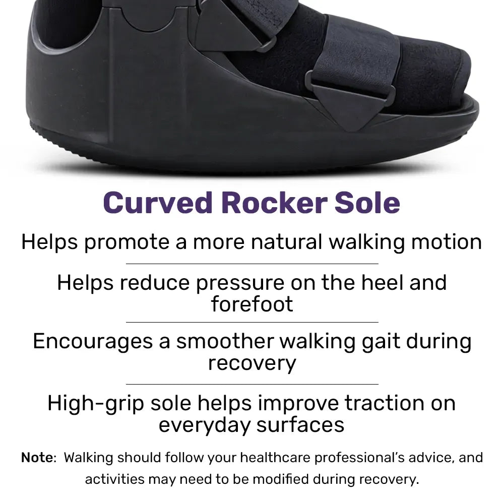EQUIPMED CAM Walker Moon Boot â€“ Medium, Foot Injury Support, Ankle Recovery, Adjustable Fit, Lightweight Walking Boot