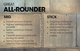 Welding Guns & Plasma Cutters: ROSSI 300 Amp MIG Stick Welder, Portable DC Gas Gasless Inverter Welding Machine, 15A Plug