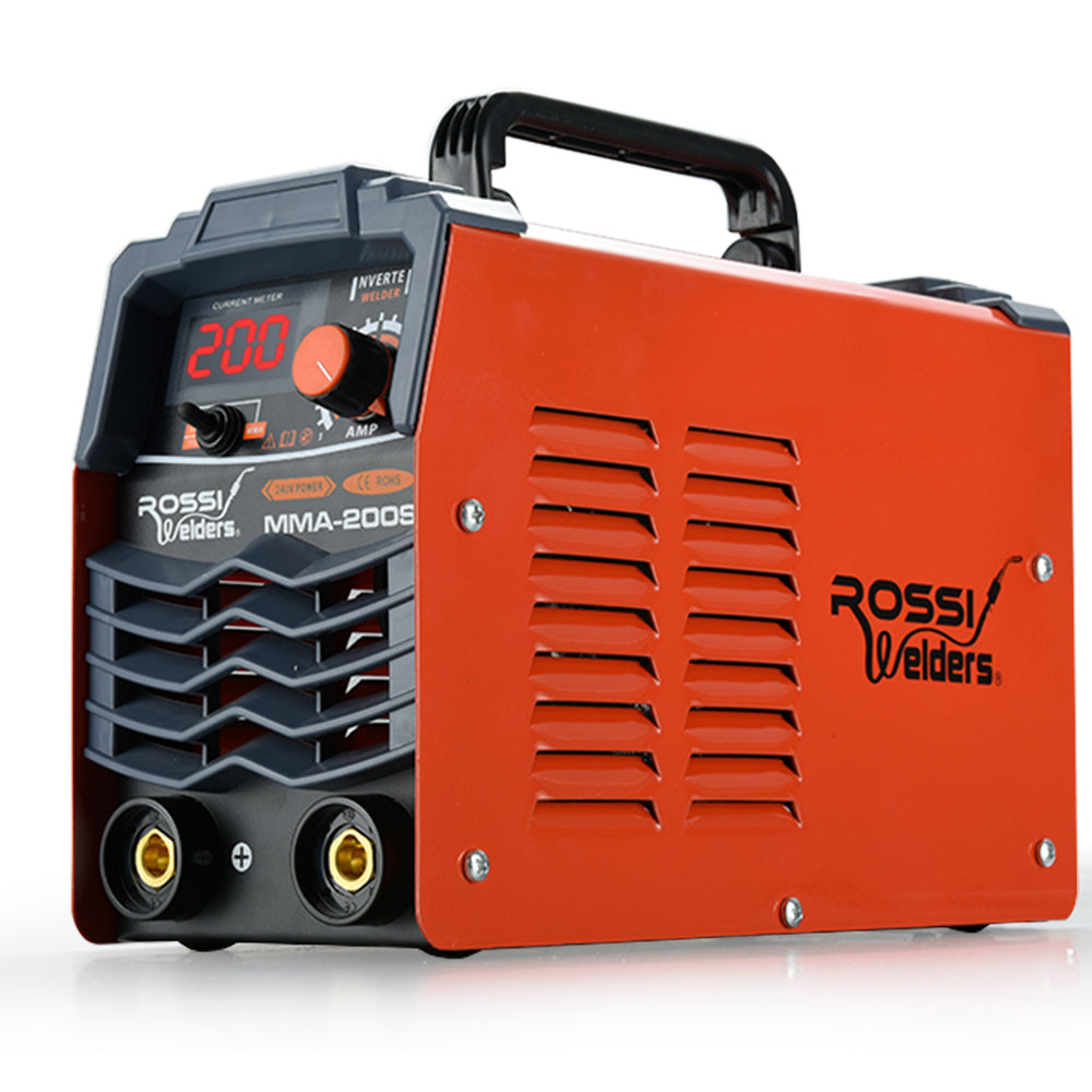 Welding Guns & Plasma Cutters: ROSSI 200 Amp Portable Inverter Arc Stick Welder, MMA DC Gas Inverter Welding Machine, 15A Plug