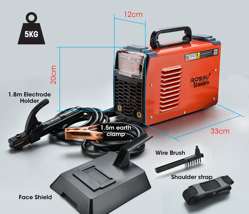 Welding Guns & Plasma Cutters: ROSSI 250 Amp Stick Welder, Portable Arc MMA Inverter Welding Machine, 15A Plug
