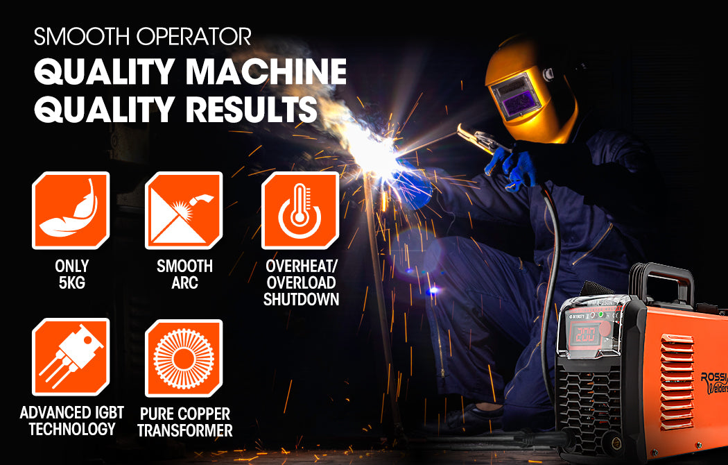 Welding Guns & Plasma Cutters: ROSSI 250 Amp Stick Welder, Portable Arc MMA Inverter Welding Machine, 15A Plug