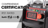 Welding Guns & Plasma Cutters: ROSSI 250 Amp Stick Welder, Portable Arc MMA Inverter Welding Machine, 15A Plug