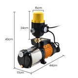 Protege Multi-stage Water Hi-pressure Pump with Auto-controller Home Garden Irrigation 4-Stage Electric