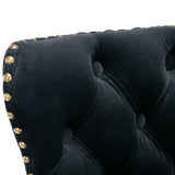 Table & Bar Stools: 4x Height Adjustable Swivel Bar Stool Velvet Nailhead Barstool with Footrest
