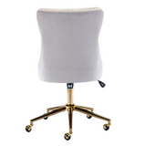 Arm Chairs & Recliners: Velvet Home Office Chair- Beige