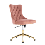 Office & Desk Chairs: Velvet Home Office Chair- Pink