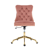 Office & Desk Chairs: Velvet Home Office Chair- Pink