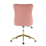 Office & Desk Chairs: Velvet Home Office Chair- Pink