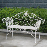 Outdoor Benches: Katerina Bench Ant. White