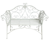 Outdoor Benches: Katerina Bench Ant. White
