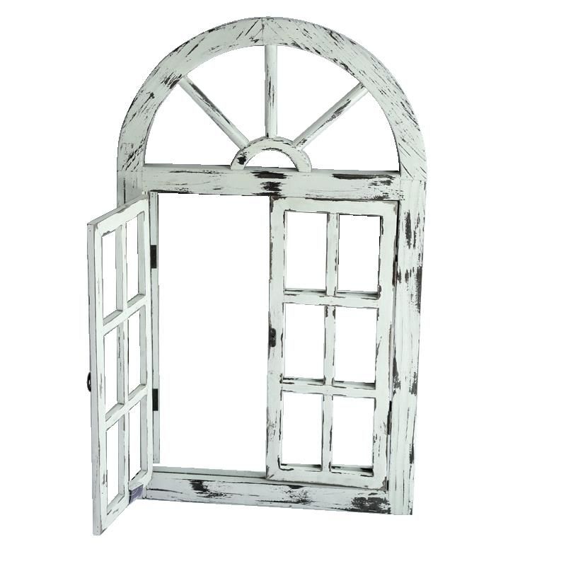 Mirrors: Rustic White Scarlett Window Mirror