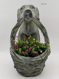 Artificial Potted Plants: Dog with basket Planter