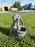 Artificial Potted Plants: Dog with basket Planter