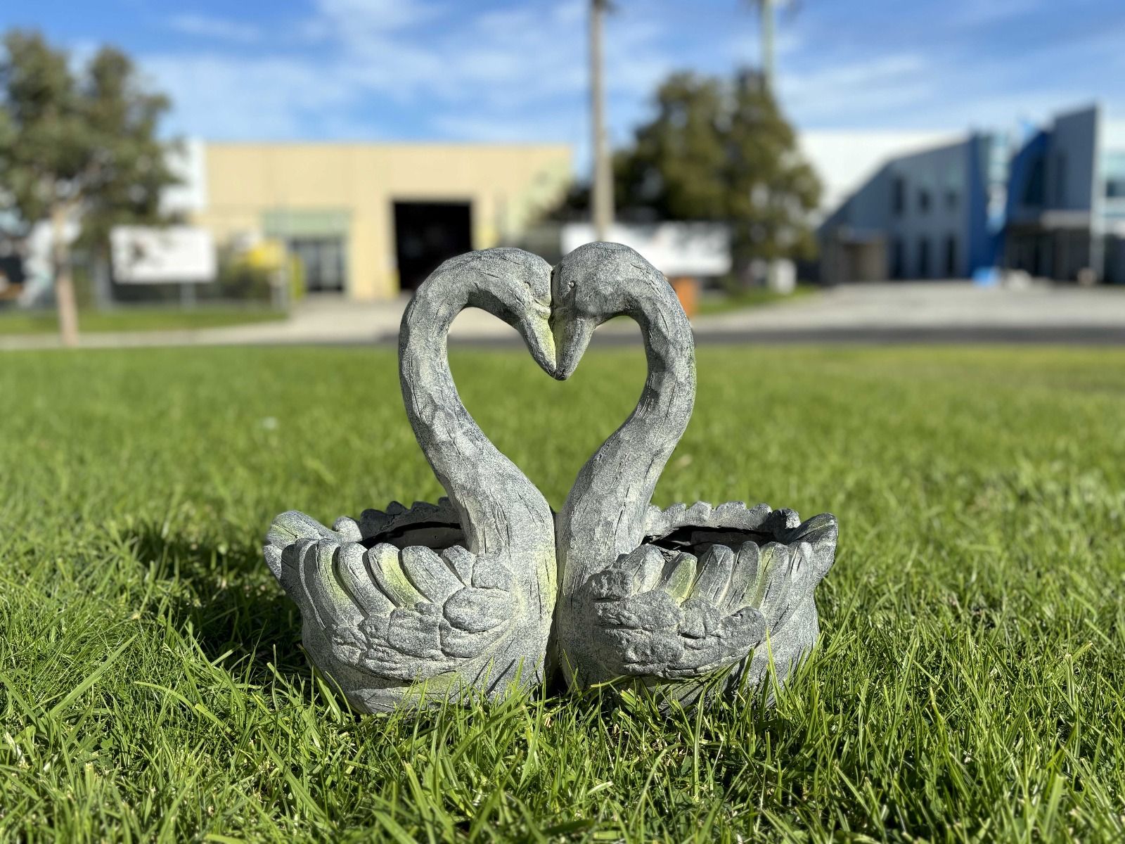 Artificial Potted Plants: Swan Planter