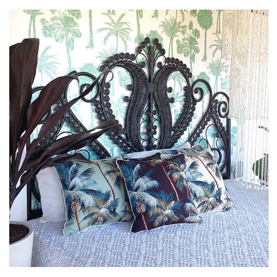 Cushions & Throws: Cushion Cover-With Piping-Palm Trees Lagoon-60cm x 60cm