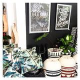 Cushions & Throws: Cushion Cover-With Piping-Palm Trees Natural-45cm x 45cm