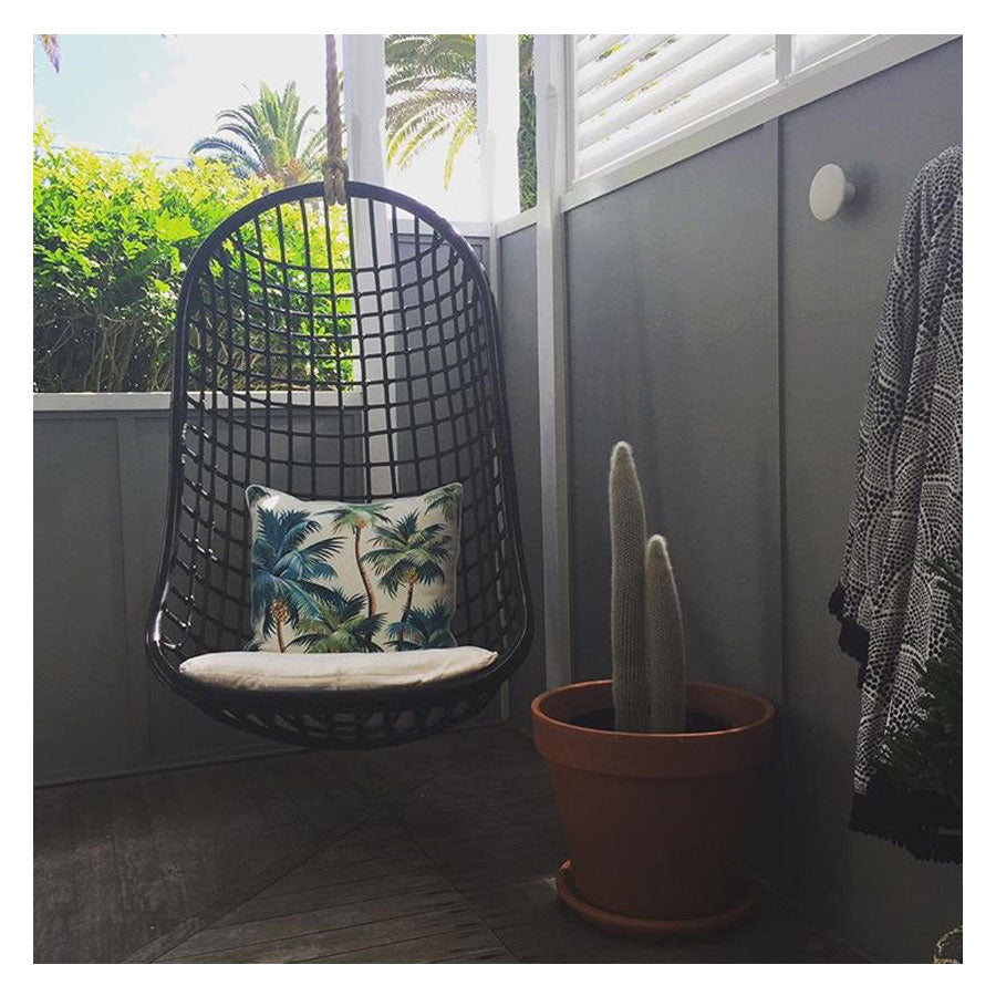 Cushions & Throws: Cushion Cover-With Piping-Palm Trees Natural-45cm x 45cm