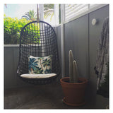 Cushions & Throws: Cushion Cover-With Piping-Palm Trees Natural-45cm x 45cm