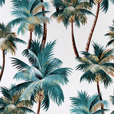 Cushions & Throws: Cushion Cover-With Piping-Palm Trees White-35cm x 50cm