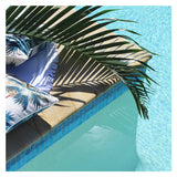 Cushions & Throws: Cushion Cover-With Piping-Palm Trees White-35cm x 50cm