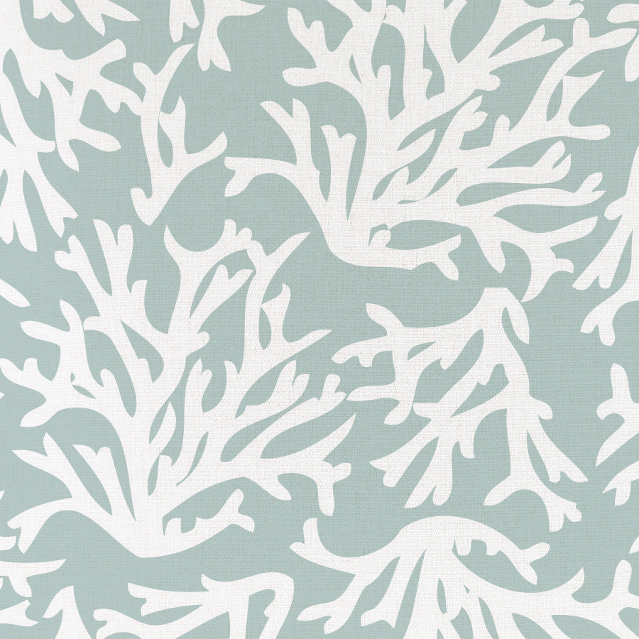 Boating Accessories: Cushion Cover-With Piping-Coastal Coral Seafoam-60cm x 60cm