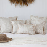 Cushions & Throws: Cushion Cover-Coastal Fringe-Tall-Palms-Beige-35cm x 50cm