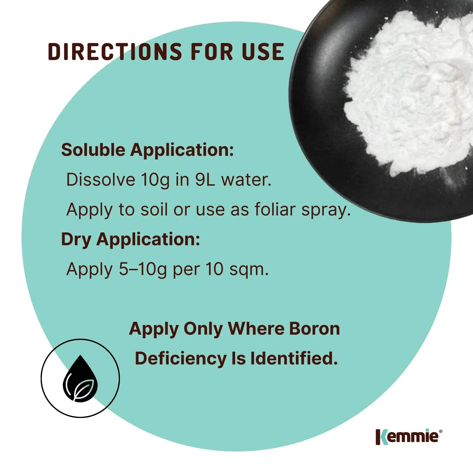 Kemmie 2Kg Boric Acid Powder 99.9% Pure - Soluble Orthoboric Acid H3BO3