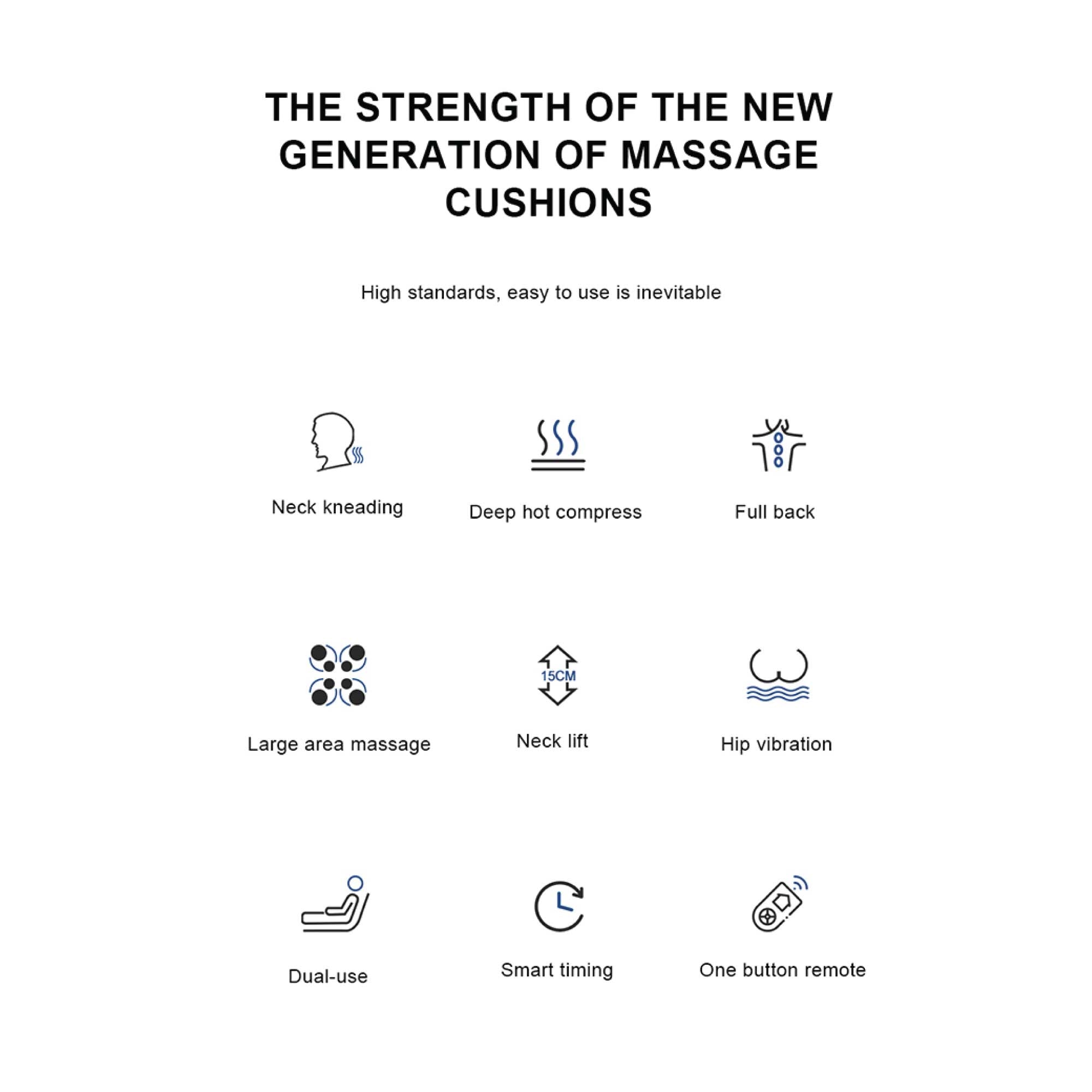 Massagers: Massager Cushion - Chair Seat Kneading Shiatsu Heat Massage Portable Car