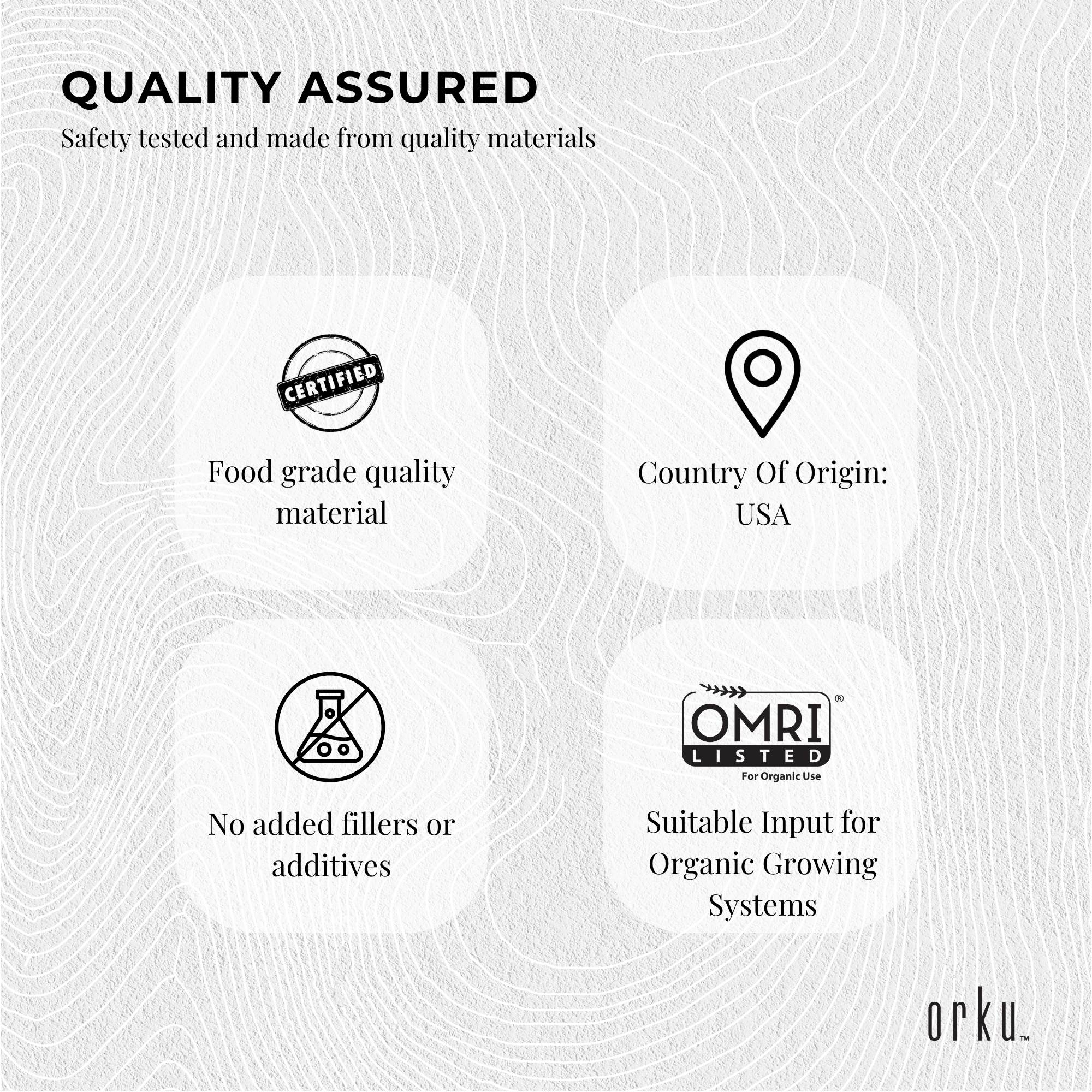 Orku 10Kg Fine Diatomaceous Earth - Food Grade FCC Fossil Shell Flour Powder