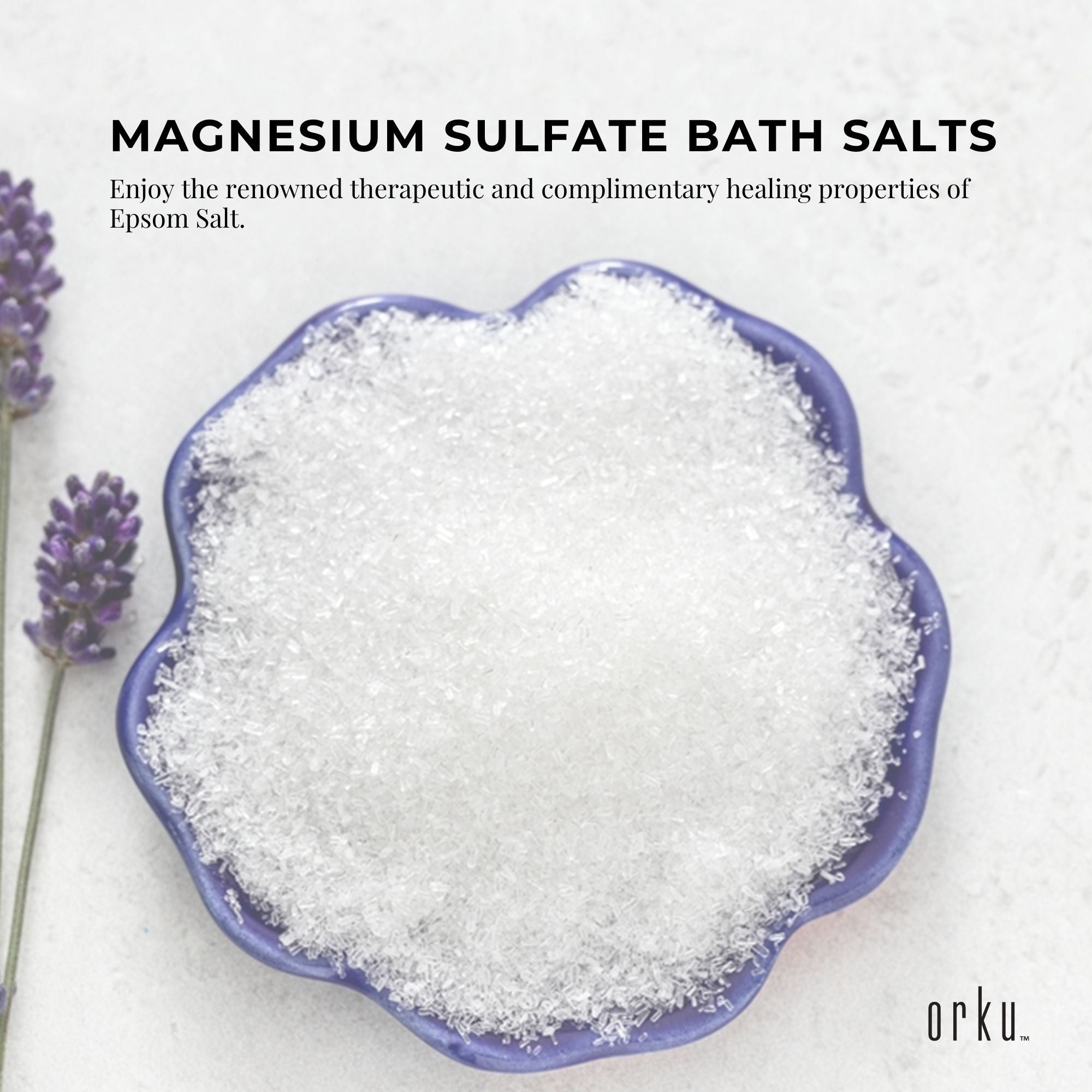 Bath Additives: Orku 400g Epsom Salt - Magnesium Sulphate Bath Salts For Skin Body Sulfate