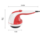 Massagers: Handheld Vibration Massager Red - 4 Interchangeable Heads Adjustable Speed