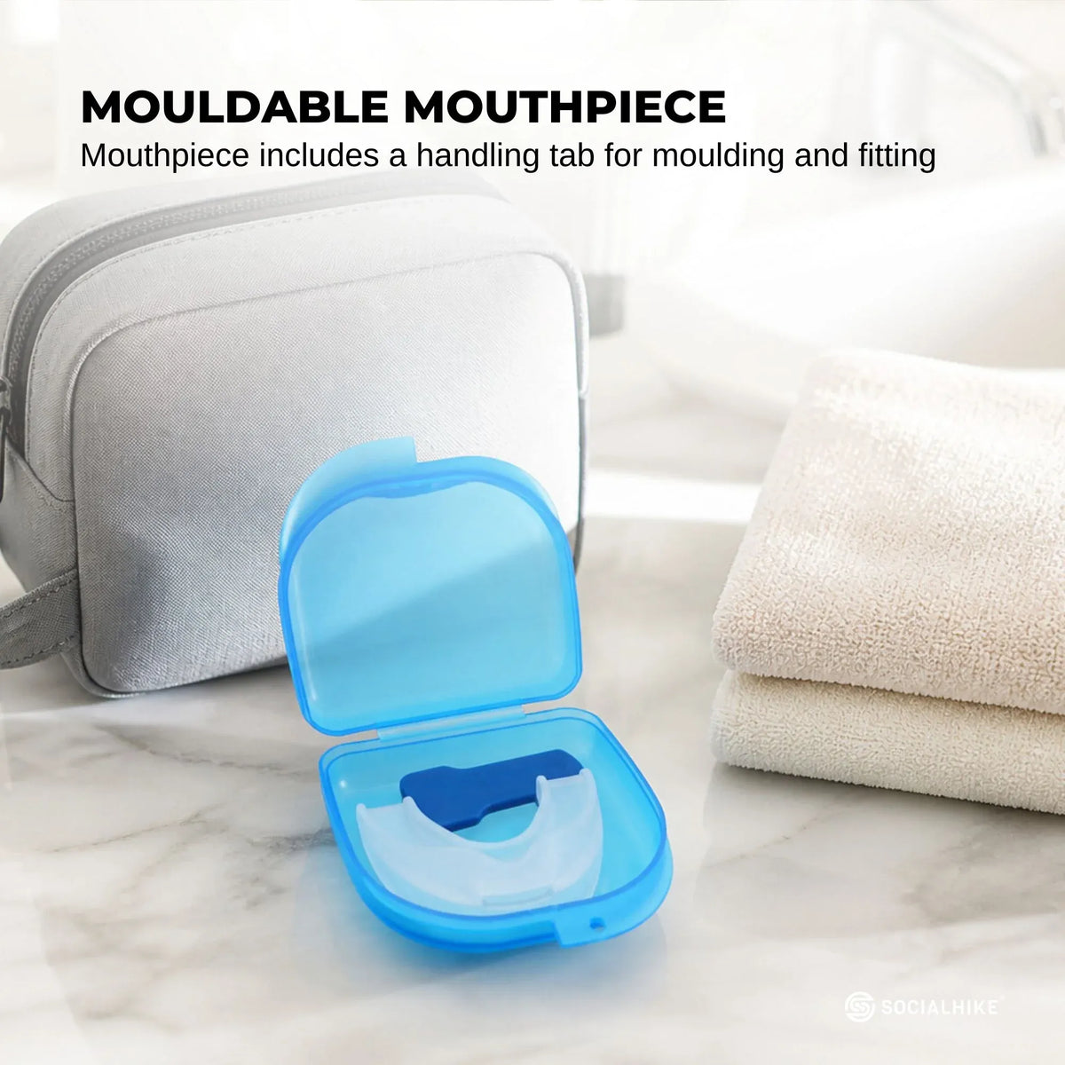 3x Mouthguard Mouthpiece + 3x Nose Clip Anti Snoring Aid Sleep Breathing Device