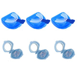 Sleeping Aids: 3x Mouthguard Mouthpiece + 3x Nose Clip Anti Snoring Aid Sleep Breathing Device