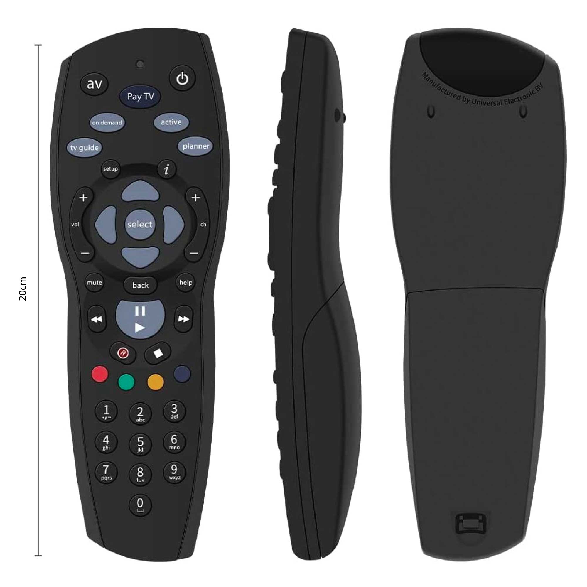 TVs & Accessories: PayTV Remote Control Compatible with Foxtel Standard IQ IQ2 IQ3 IQ4 HD - Black