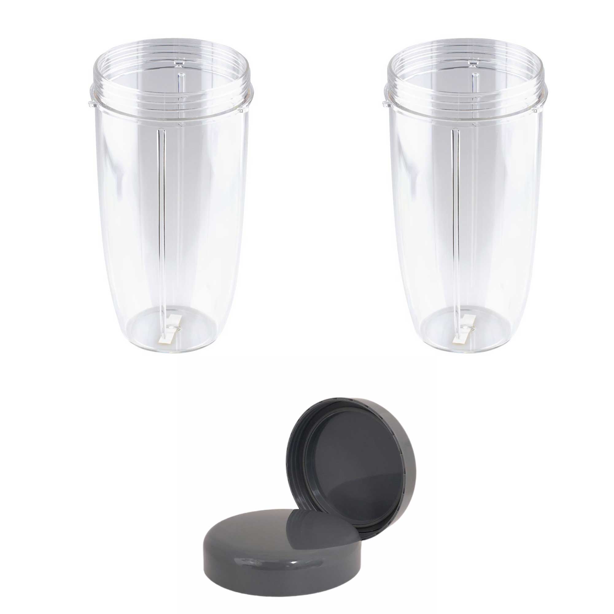 Food Mixers & Blenders: For Nutribullet 2 Tall Cups + 2 Stay Fresh Lid For Nutri 600 and 900 Models