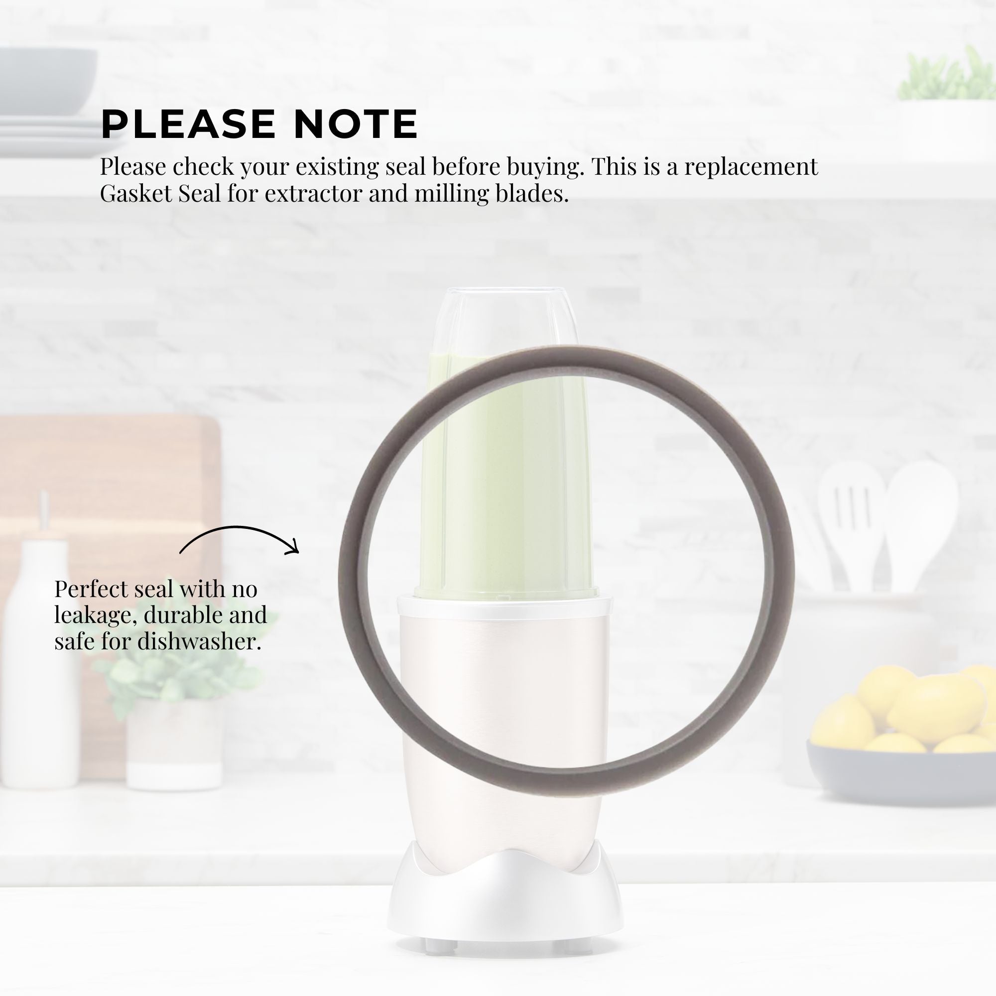 Food Mixers & Blenders: For Nutribullet Short Cup + Extractor Blade + Grey Seal - For 900 and 600 Models