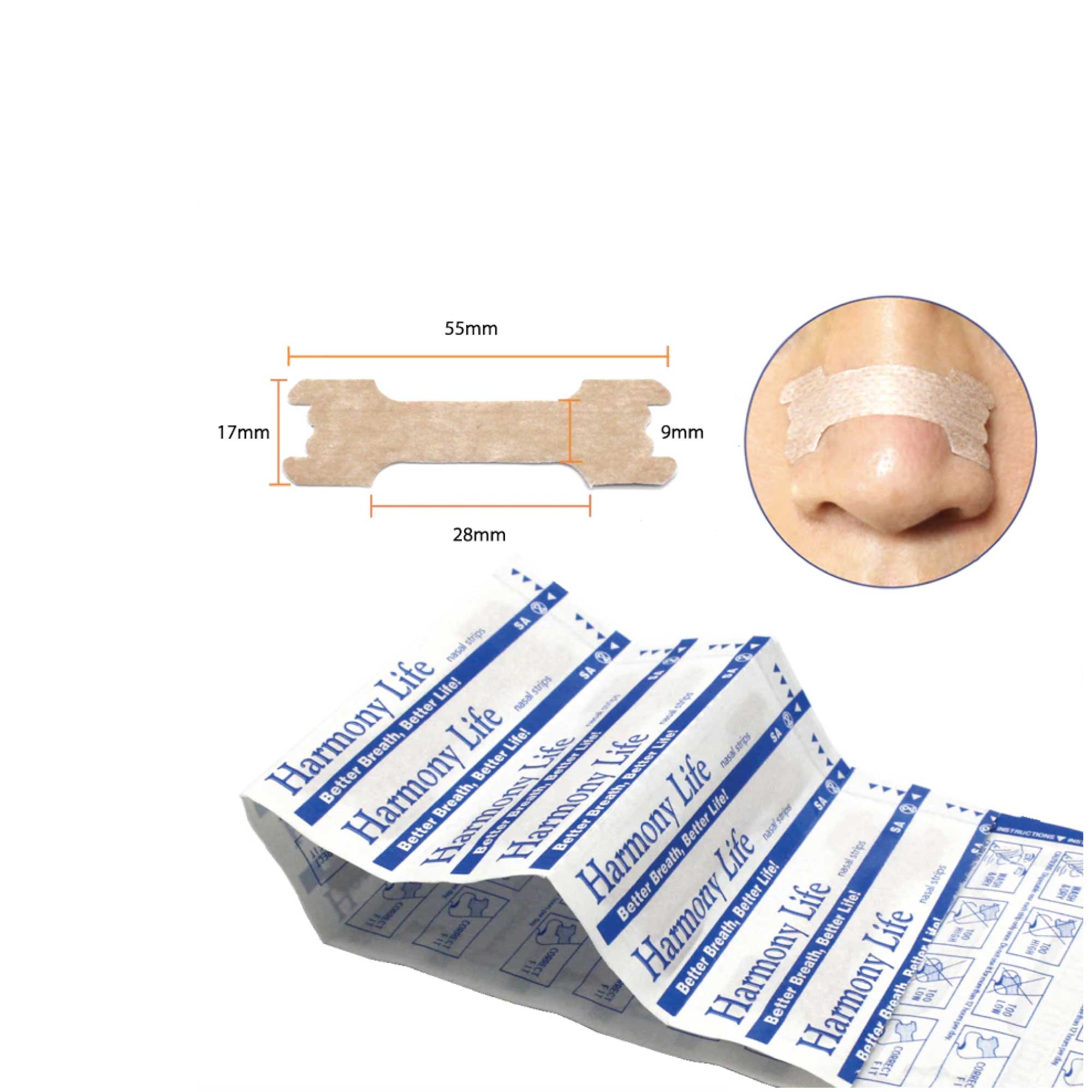 Sleeping Aids: 50x Anti Snore Aid Snoring Nasal Strips - Nose Sleeping and Breathing Device
