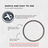 4x Grey Gasket Seal Ring Compatible with Nutribullet 600 900 1200W 90mm