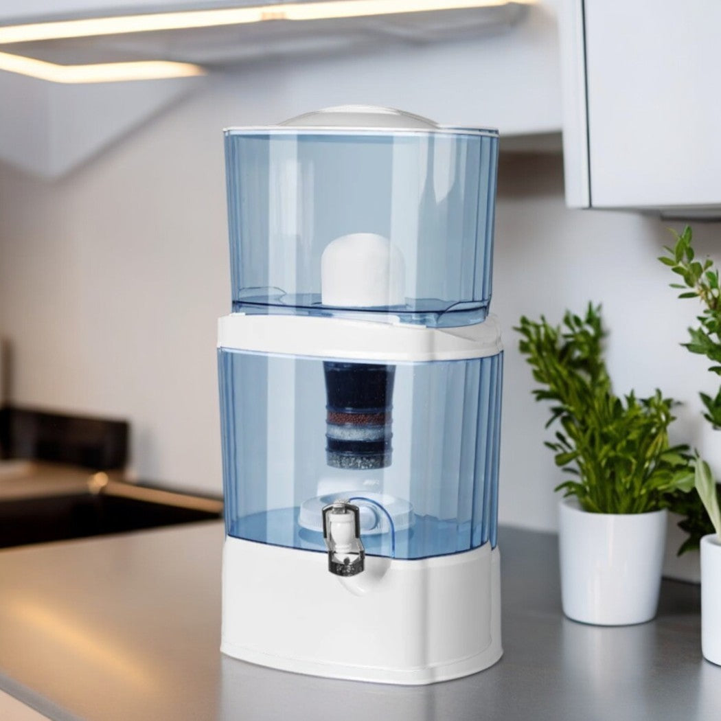 Orku 24L Benchtop Water Filters - 8 Stage Mineral Gravity Filtration System