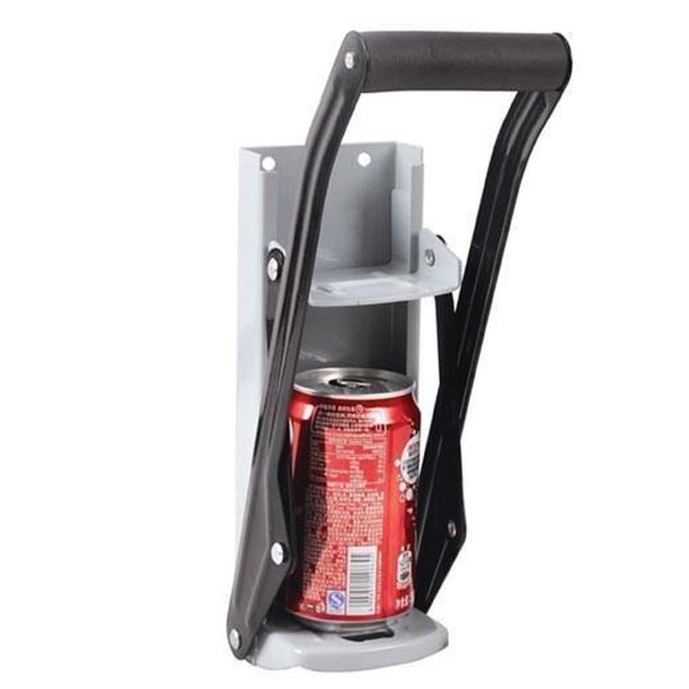Kitchen Utensils: 2x Aluminium Can Crusher - 16oz Beer Soda Smasher - Wall Mounted Bottle Opener