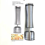 Salt & Pepper Shakers: Electric Battery Salt or Pepper Grinder Adjustable Shakers Automatic Stainless Mill