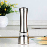 Salt & Pepper Shakers: Electric Battery Salt or Pepper Grinder Adjustable Shakers Automatic Stainless Mill