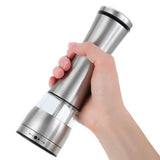 Salt & Pepper Shakers: Electric Battery Salt or Pepper Grinder Adjustable Shakers Automatic Stainless Mill
