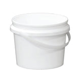 Food Storage: Bulk 10x 5L Plastic Buckets + Lids - Empty White With Handle - Large Food Pail