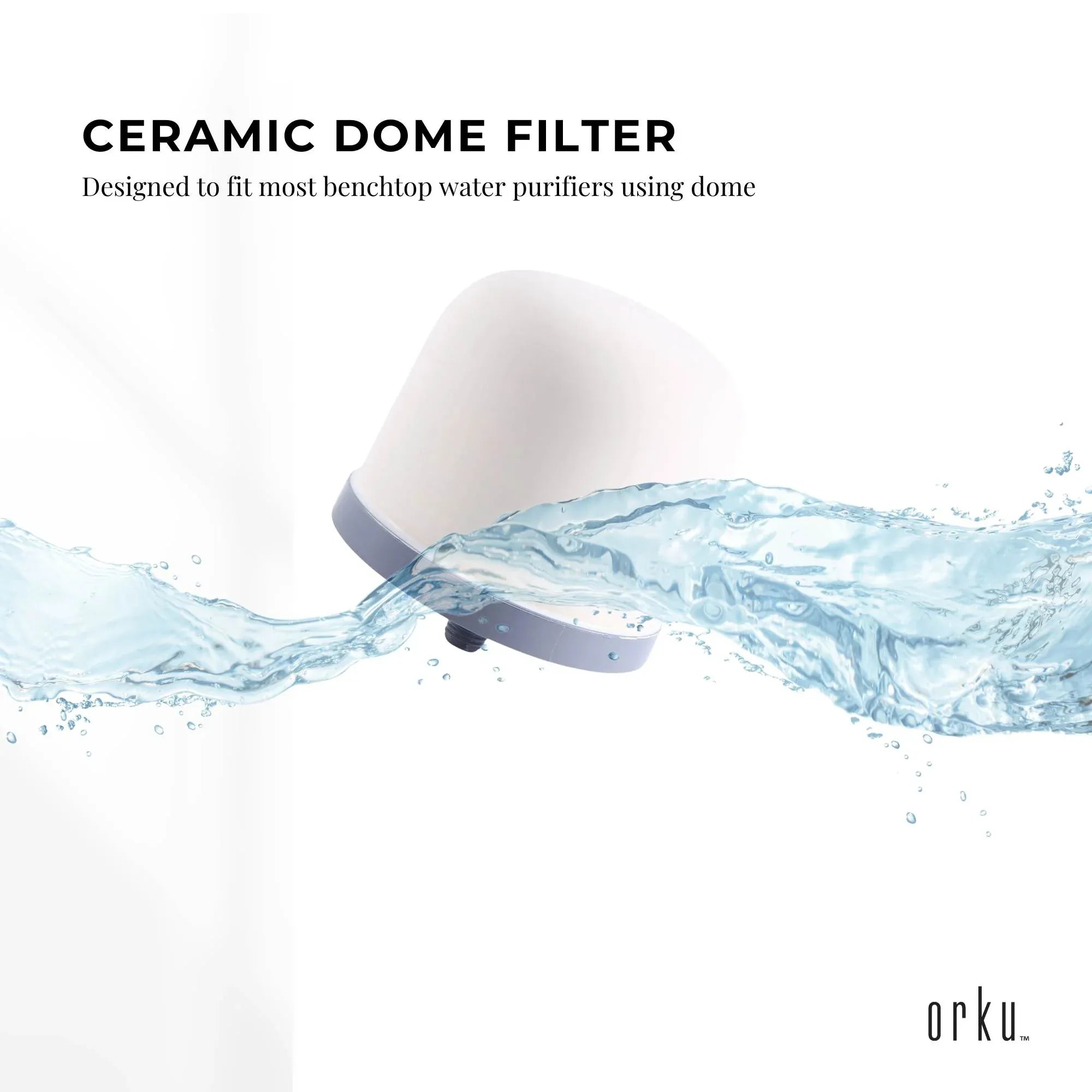Orku Ceramic Dome Filter Cartridge Replacement for 8-Stage Benchtop Systems