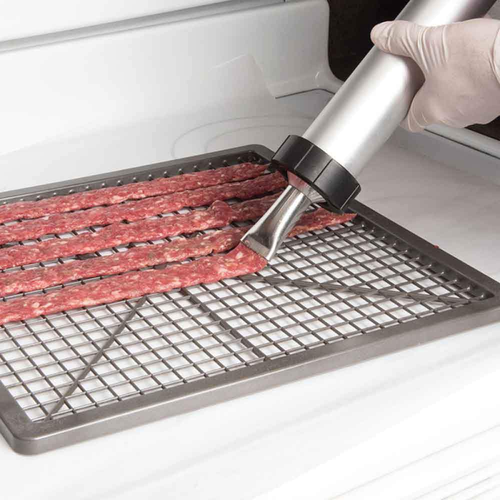 Kitchen Utensils: 15" Beef Jerky Gun Food Grade Aluminium - Homemade Sausage Making Cannon Kit