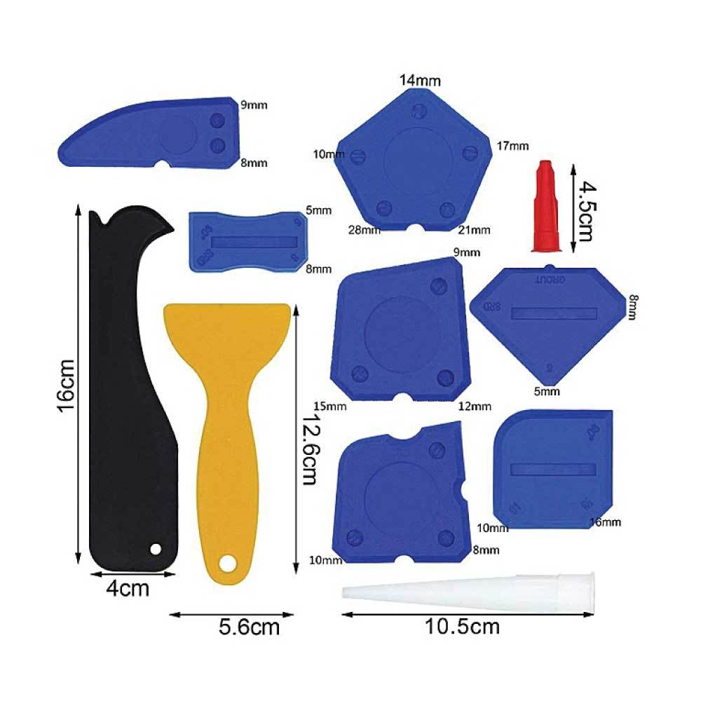 Screwdrivers: 12 Piece Plastic Sealant Scraper Tools Finishing Grout Silicone Caulking Remover